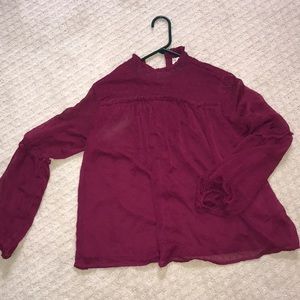 A cute top with bubble sleeves